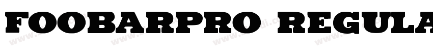 FOOBARPRO REGULAR字体转换